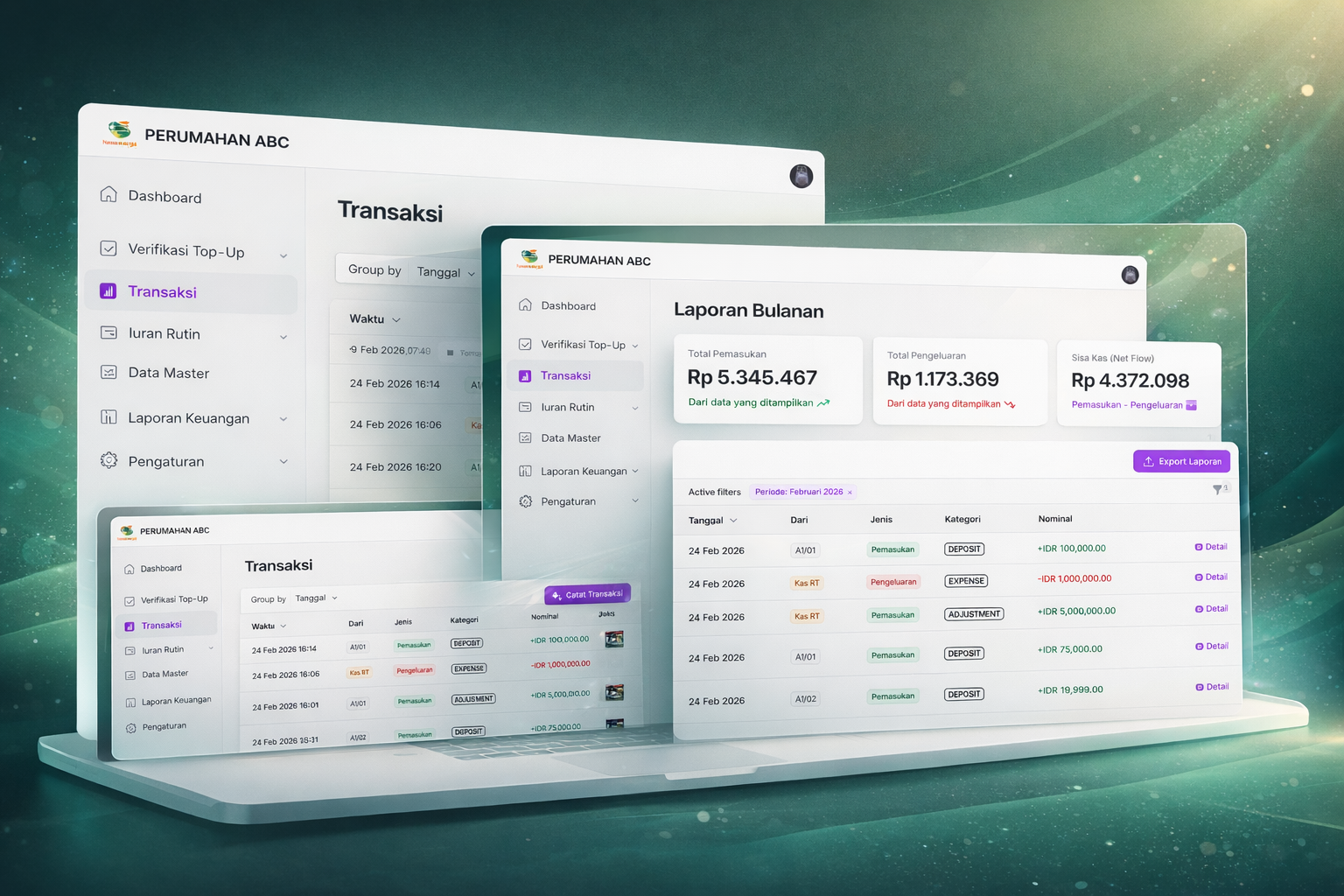 Ilustrasi aplikasi Nusawarga untuk pengelolaan RT